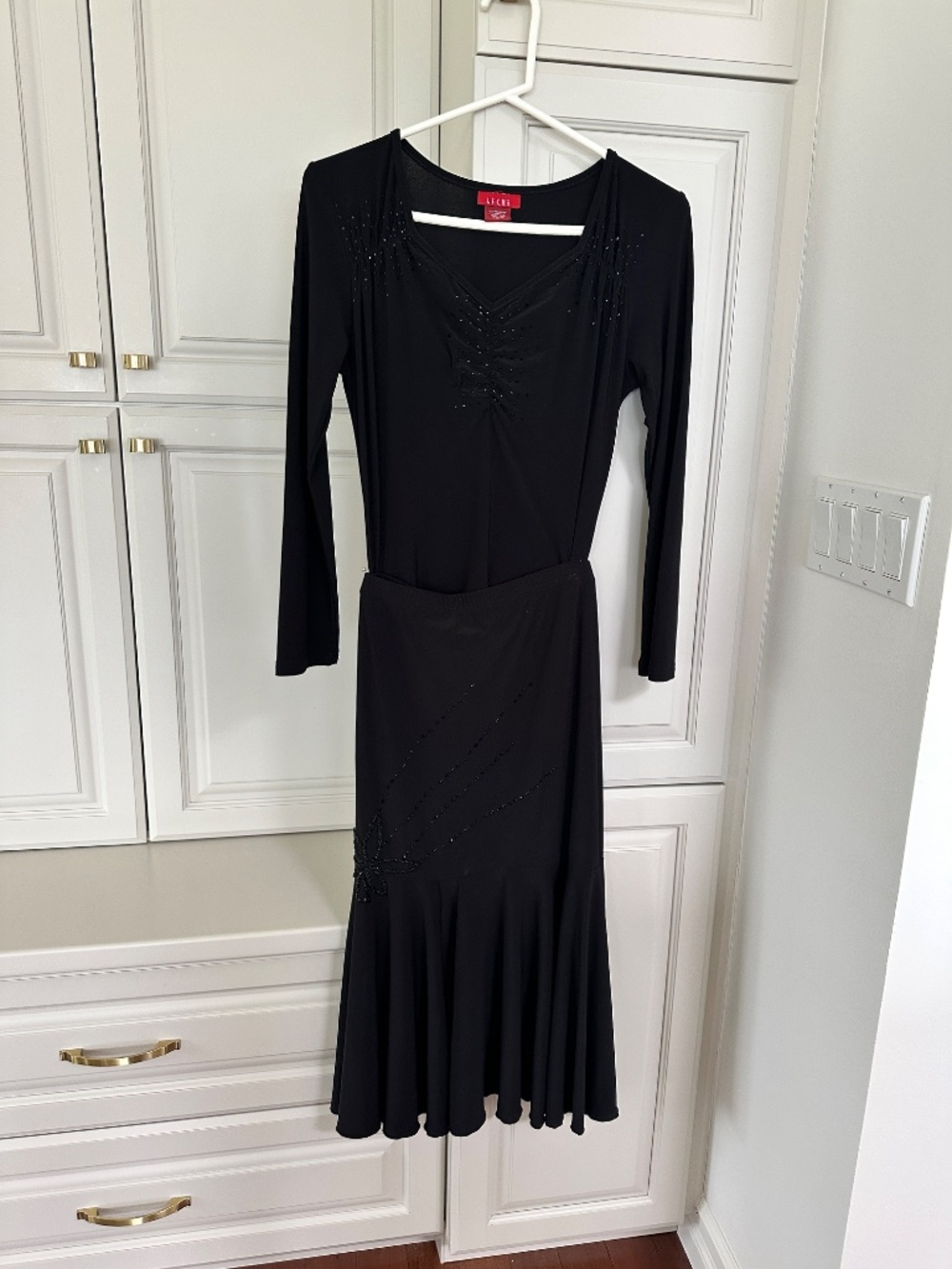 Womens M Lichi Top & Skirt Glass Beaded for Formal Dressy Dance Stunning On!